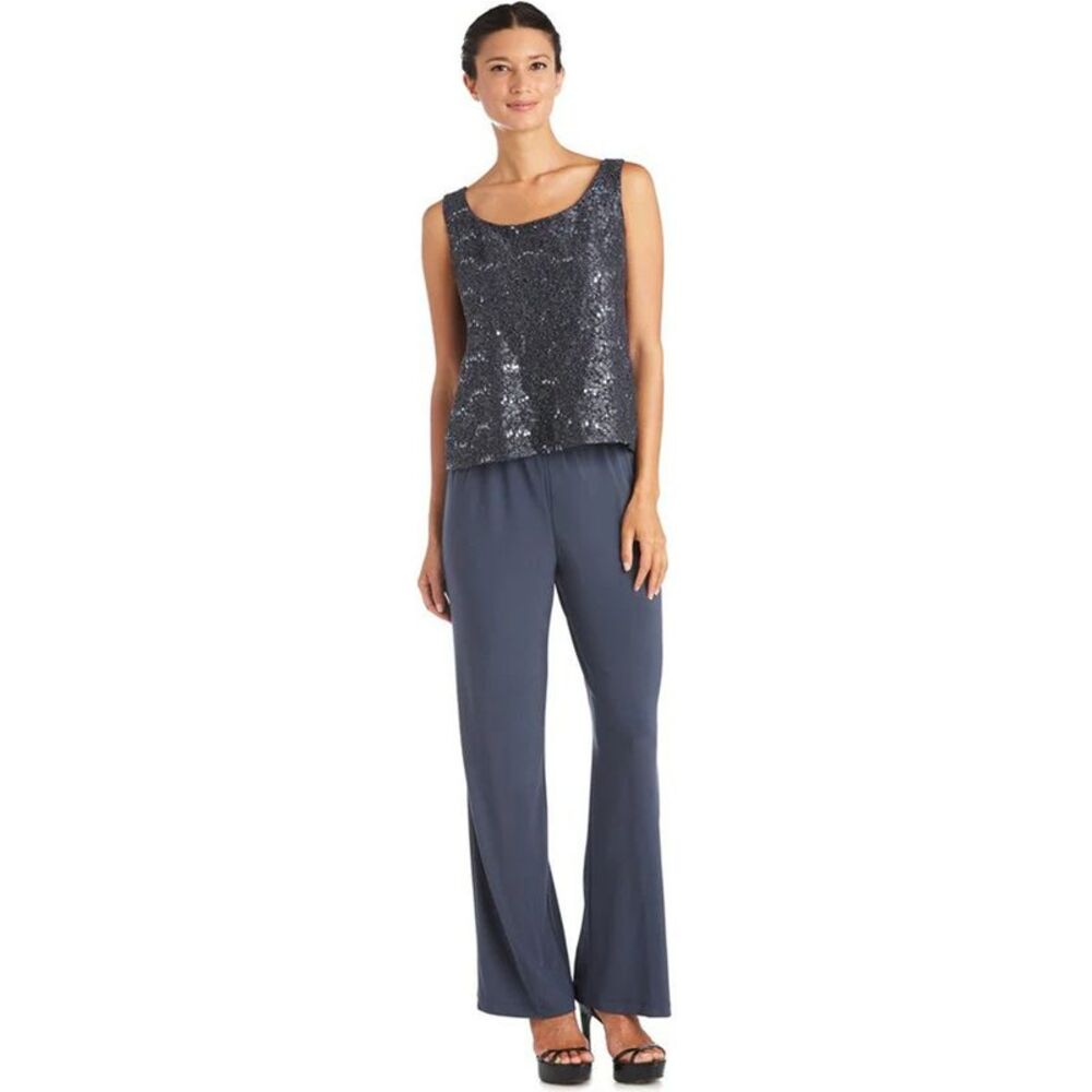 R & M Richards Womens Plus Size Lace Sequin Tank Top, NWT